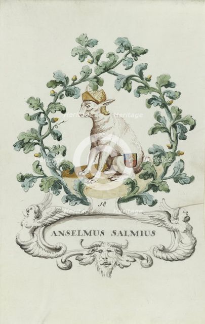 Cartoon of Anselmus Salmius, c.1710-c.1720. Creator: Anon.