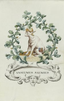 Cartoon of Anselmus Salmius, c.1710-c.1720. Creator: Anon