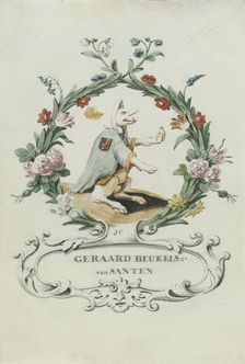 Cartoon of Geraard Beukelsz. Van Santen, 1710-1720. Creator: Anon