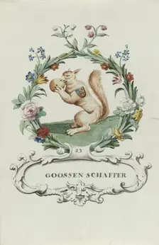 Cartoon of Goossen Schaffer, 1710-1720. Creator: Anon