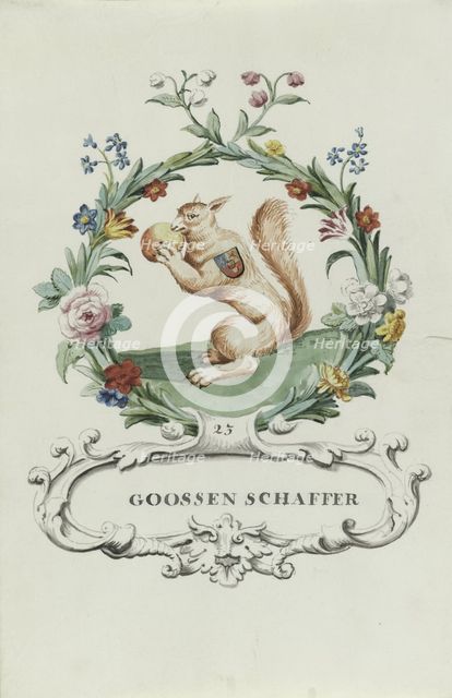 Cartoon of Goossen Schaffer, 1710-1720. Creator: Anon.