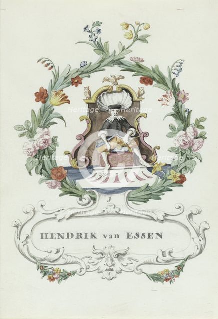 Cartoon of Hendrik van Essen, 1710-1720. Creator: Anon.