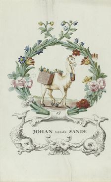 Cartoon of Johan van de Sande, 1710-1720. Creator: Anon