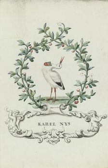 Cartoon of Karel Nys, Provoost, 1710-1720. Creator: Anon