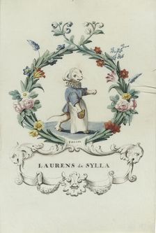 Cartoon of Laurens Sylla, 1710-1720. Creator: Anon