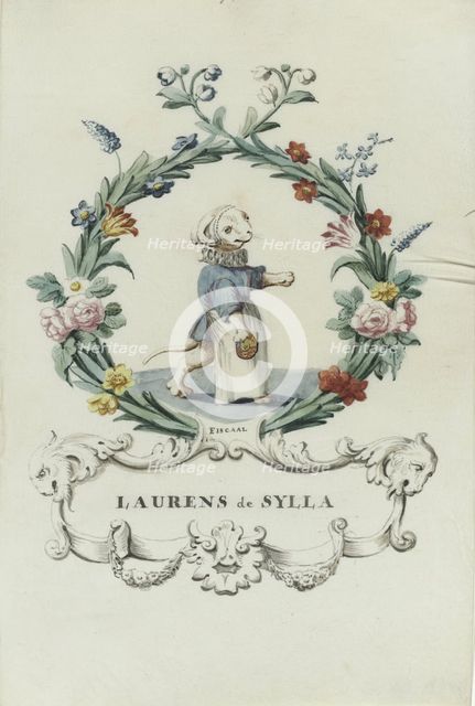 Cartoon of Laurens Sylla, 1710-1720. Creator: Anon.