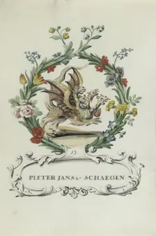 Cartoon of Pieter Jansz. Schaegen, 1710-1720. Creator: Anon