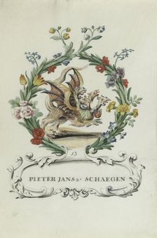 Cartoon of Pieter Jansz. Schaegen, 1710-1720. Creator: Anon