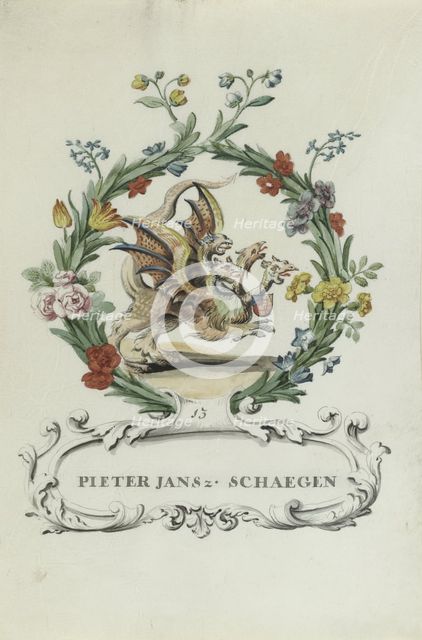 Cartoon of Pieter Jansz. Schaegen, 1710-1720. Creator: Anon.