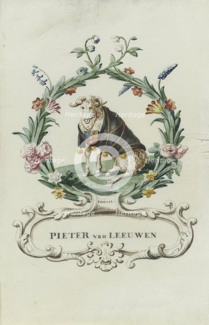 Cartoon of Pieter van Leeuwen, tax, 1710-1720. Creator: Anon.