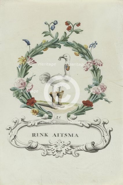 Cartoon of Rink Aitsma, 1710-1720. Creator: Anon.