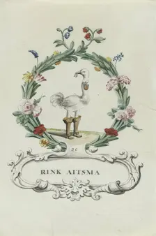 Cartoon of Rink Aitsma, 1710-1720. Creator: Anon