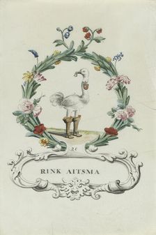Cartoon of Rink Aitsma, 1710-1720. Creator: Anon