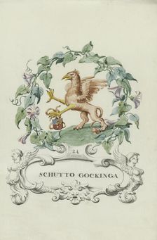 Cartoon of Schutto Gockinga, 1710-1720. Creator: Anon