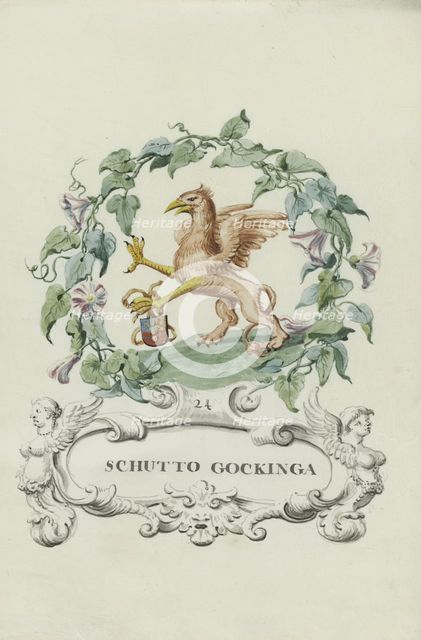 Cartoon of Schutto Gockinga, 1710-1720. Creator: Anon.