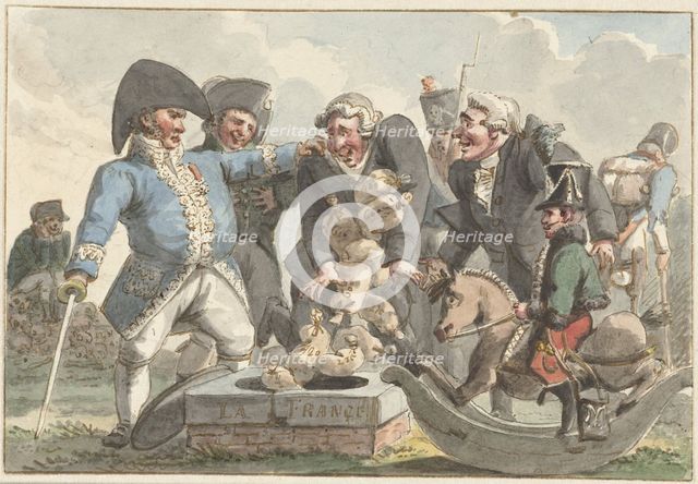 Cartoon on the Tiercering of 1810, 1810-1812. Creator: Jacob Smies.