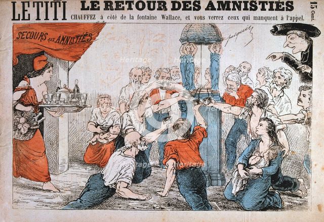 Cartoon, Paris Commune, 1871. Artist: Anon