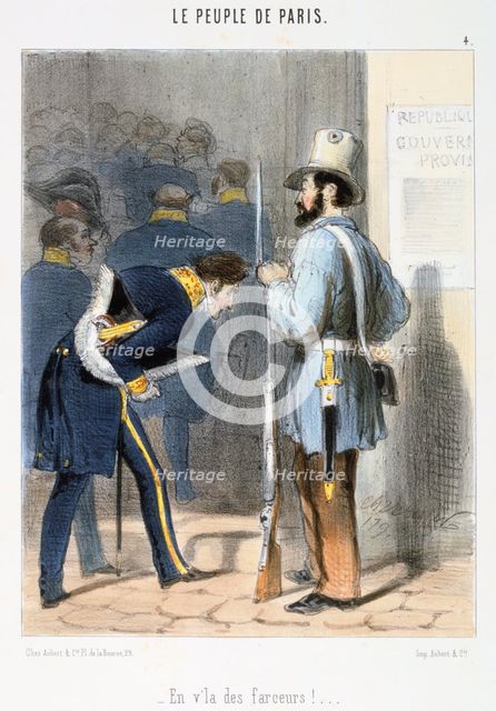 Cartoon relating to the Paris Commune, 1870s.  Artist: Anon