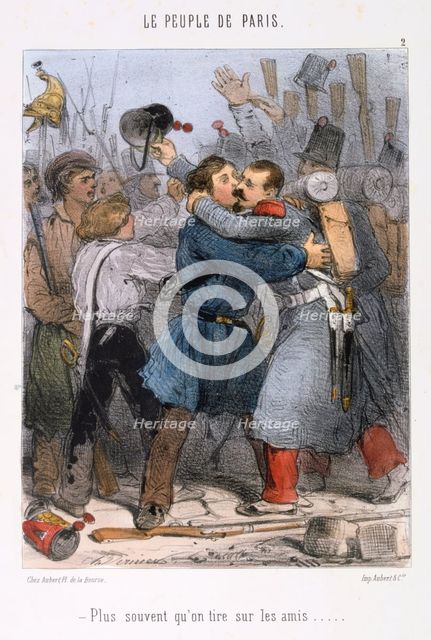 Cartoon relating to the Paris Commune, 1870s.  Artist: Anon