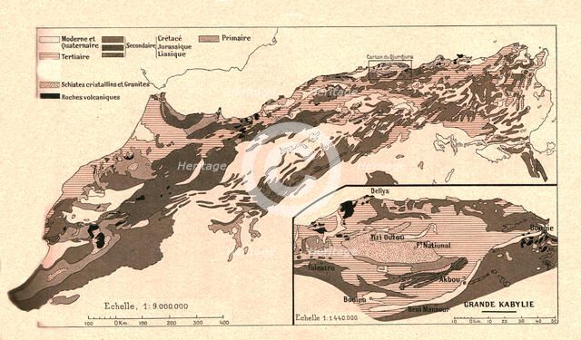 ''Carte geologique; Afrique du nord', 1914. Creator: Unknown.
