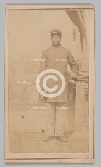 Carte-de-visite of an unidentified Union soldier, 1862-1884. Creator: Henry C. Cushing.