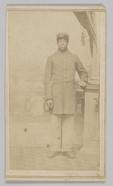 Carte-de-visite of an unidentified Union soldier, 1862-1884. Creator: Henry C. Cushing