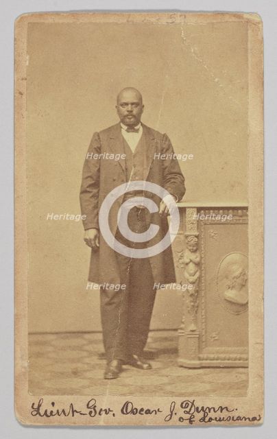 Carte-de-visite of Lt. Governor Oscar J. Dunn, 1868-1871. Creator: Unknown.