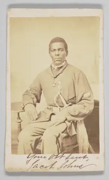 Carte de visite of Sgt. Jacob Johns (19th USCT), 1864-1867. Creator: Unknown