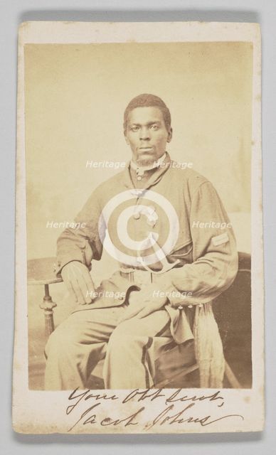 Carte de visite of Sgt. Jacob Johns (19th USCT), 1864-1867. Creator: Unknown.