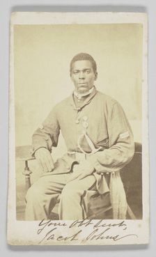 Carte de visite of Sgt. Jacob Johns (19th USCT), 1864-1867. Creator: Unknown