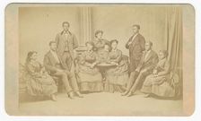 Carte-de-visite of the Jubilee Singers, 1872; printed later. Creator: James Wallace Black