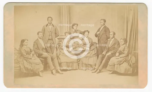 Carte-de-visite of the Jubilee Singers, 1872; printed later. Creator: James Wallace Black.