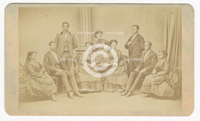 Carte-de-visite of the Jubilee Singers, 1872; printed later. Creator: James Wallace Black.