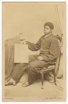Carte-de-visite of Thomas Wiggins, also known as Blind Tom, ca. 1870. Creator: WL Germon
