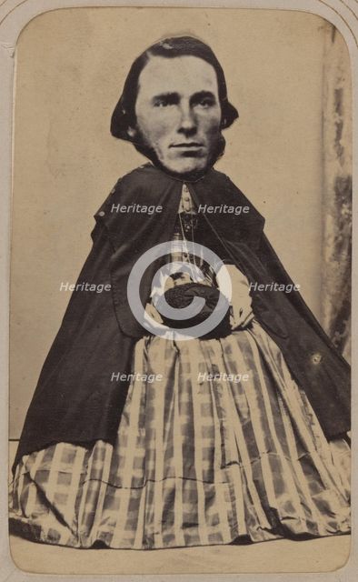 [Carte-de-visite Album of Collaged Portraits], 1850s-90s. Creator: Unknown.