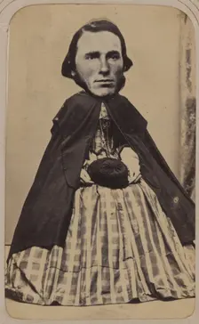 [Carte-de-visite Album of Collaged Portraits], 1850s-90s. Creator: Unknown