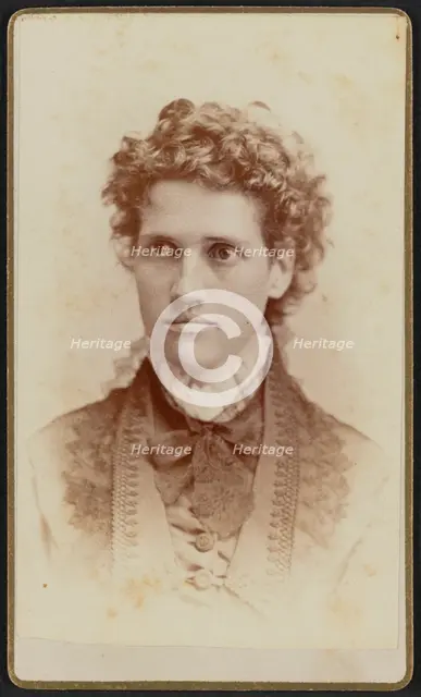 Carte-de-visite portrait of Miss Julia J. Thomas, ca. 1875. Creator: Jefferson Beardsley.