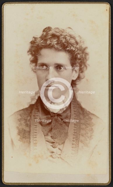Carte-de-visite portrait of Miss Julia J. Thomas, ca. 1875. Creator: Jefferson Beardsley.
