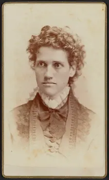 Carte-de-visite portrait of Miss Julia J. Thomas, ca. 1875. Creator: Jefferson Beardsley