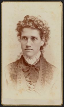 Carte-de-visite portrait of Miss Julia J. Thomas, ca. 1875. Creator: Jefferson Beardsley