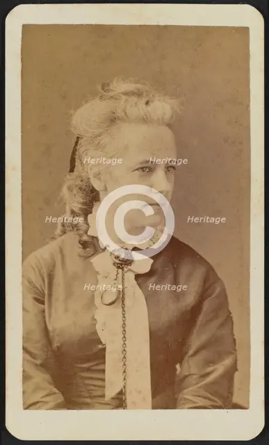 Carte-de-visite portrait of Miss Thiele, ca. 1865. Creator: Unknown.