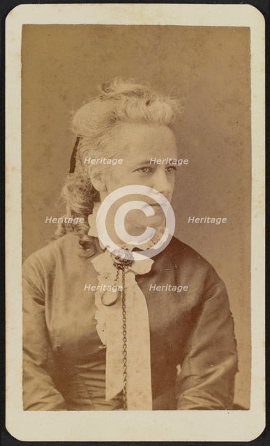 Carte-de-visite portrait of Miss Thiele, ca. 1865. Creator: Unknown.