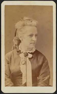 Carte-de-visite portrait of Miss Thiele, ca. 1865. Creator: Unknown