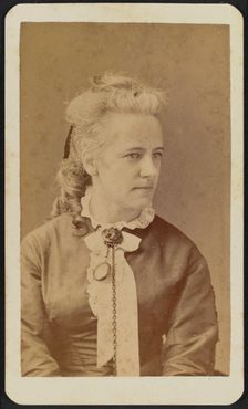 Carte-de-visite portrait of Miss Thiele, ca. 1865. Creator: Unknown
