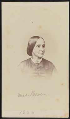 Carte-de-visite portrait of Mrs. Bowen, 1866. Creator: Henry Ulke