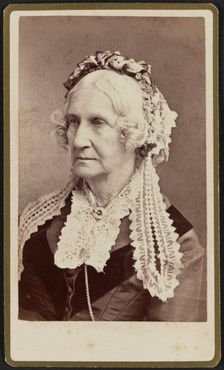 Carte-de-visite portrait of Nancy M. Johnson, ca. 1875. Creator: Unknown