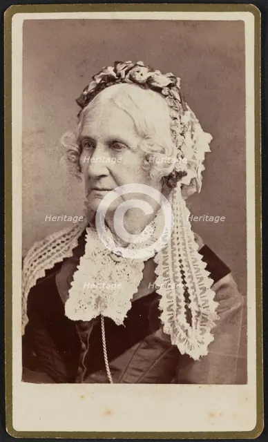 Carte-de-visite portrait of Nancy M. Johnson, ca. 1875. Creator: Unknown.