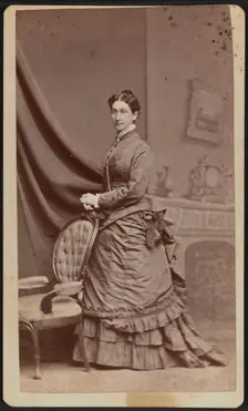 Carte-de-visite portrait of Anna M. Stanton, 1869-1877. Creator: Horning's Photographic Rooms