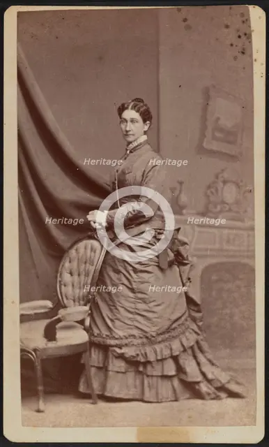 Carte-de-visite portrait of Anna M. Stanton, 1869-1877. Creator: Horning's Photographic Rooms.