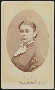 Carte-de-visite portrait of Carrie Lining, ca. 1875. Creator: George N. Barnard